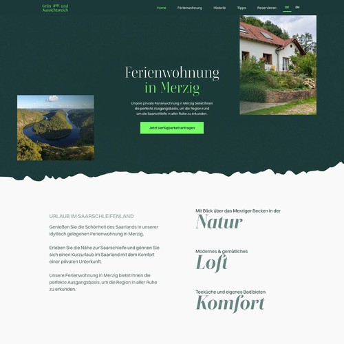 Website für Ferienwohnung