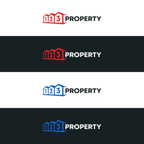 A simple logo for 123 Property