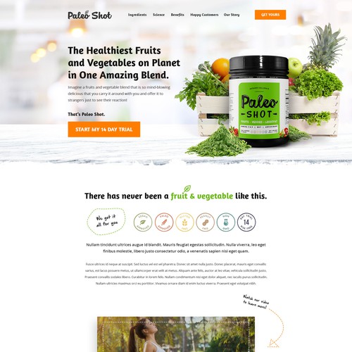 Food Supplement Web design