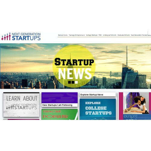 Design Web Banner and Card for "Startup News"