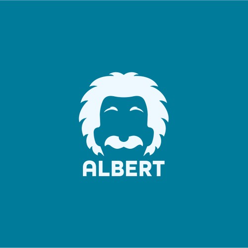 Flat icon for Einstein's face