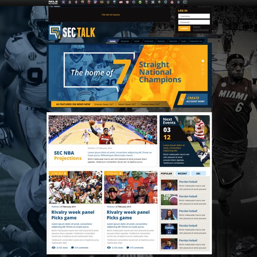 Redesign one of the top online sports forums!