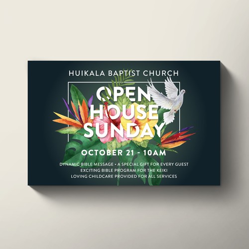 Open House Flyer for Huikala Baptist Church