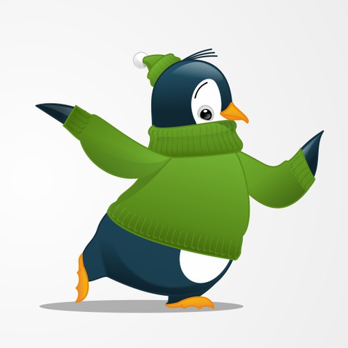 Create a beautiful mascot illustration for Theme Penguin