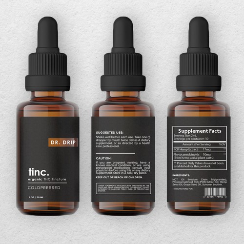 CBD Oil label design