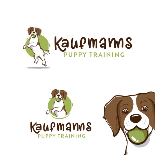  logo concept for a puppy training site