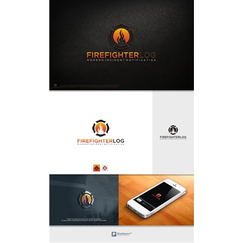 Bold logo concept for firefigterlog