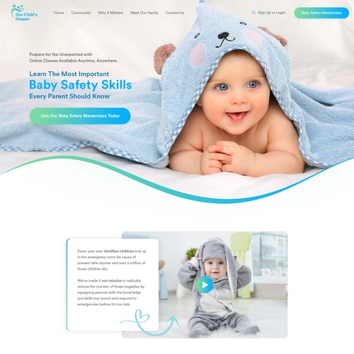 Website Design for a Baby and Child Safety Company