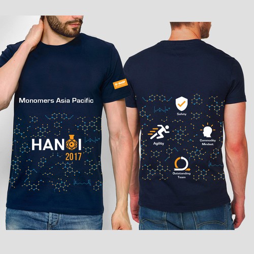 Easy T-shirt design for chemical company