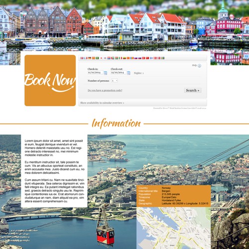 Website for apartment hotel in Norway
