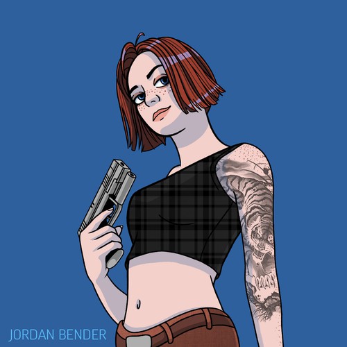 Tatted Girl w/ Gun NFT