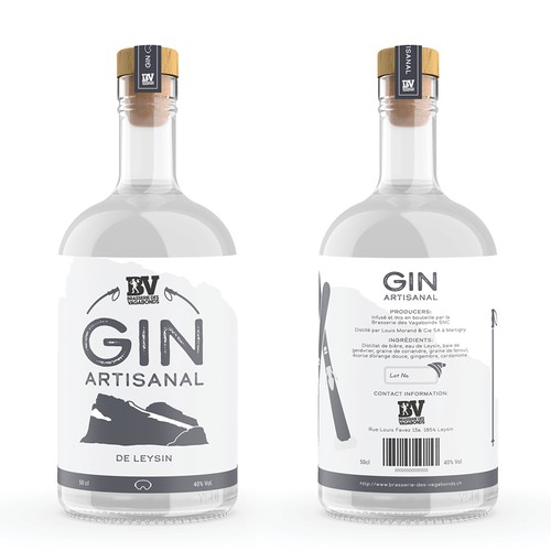 Label Design for Gin Artisanal de Leysin