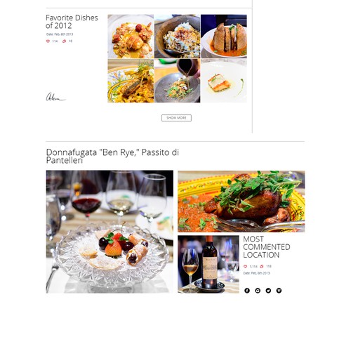 Help make a prominent food blog more photo-centric and minimalist.