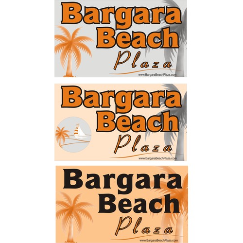 Create a new large advertising sign for "Bargara Beach Plaza" shopping complex.