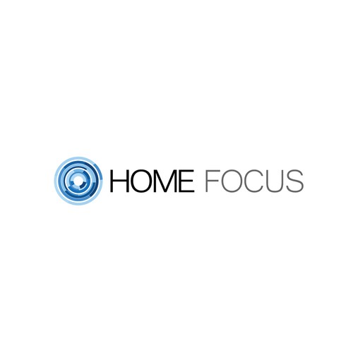 Clean logo design for Home Focus real estate photography company