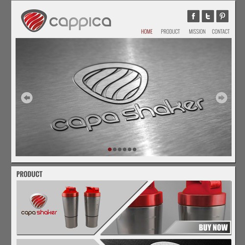 Create Cappica Inc. home page and style for site.