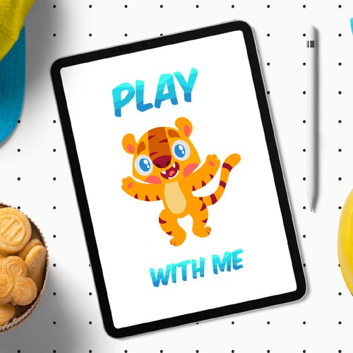 Playful tiger character mascot