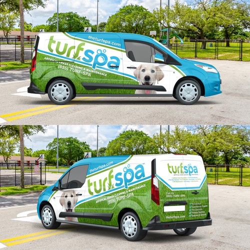 Epic Van Wrap For Artificial Grass Cleaning Company