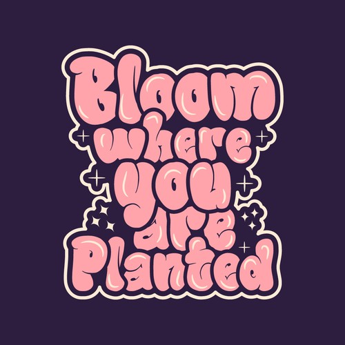 Bubble Typography for T-shirt