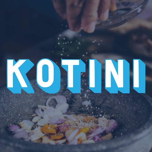 Kotini Kitchen Tools Drop Shadow Logotype: 