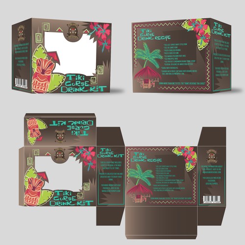 Tiki themed drink kit