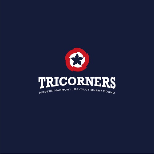 Bold Revolutionary-inspired Logo for Modern Acapella Singing Group