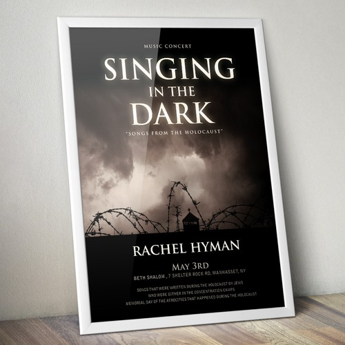 Singing in the dark- Design a concert poster