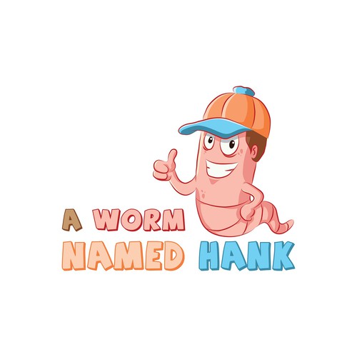Bring the latest children's story to life with a logo creation for A Worm Named Hank