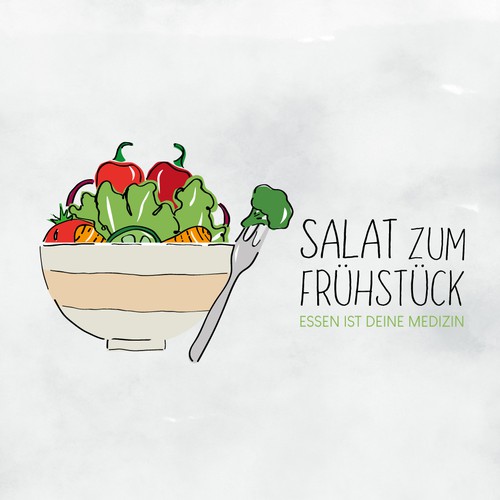 Illustrativer Logoentwurf für einen Foodblog