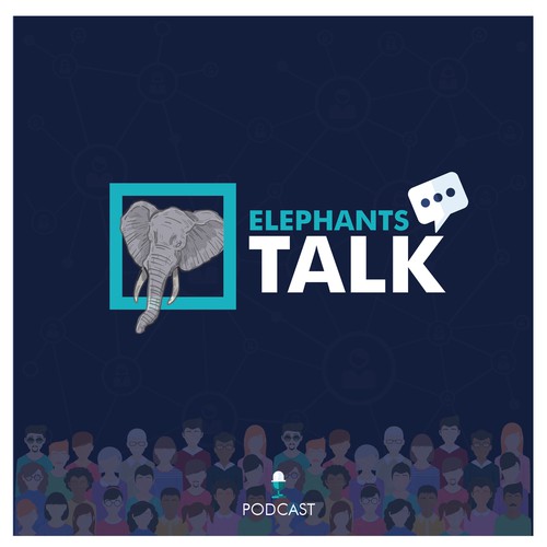 Podcast logo concept for elephants talk