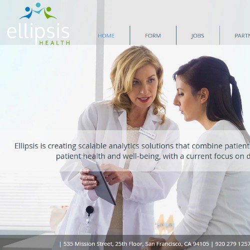 Landing Page for Health Service