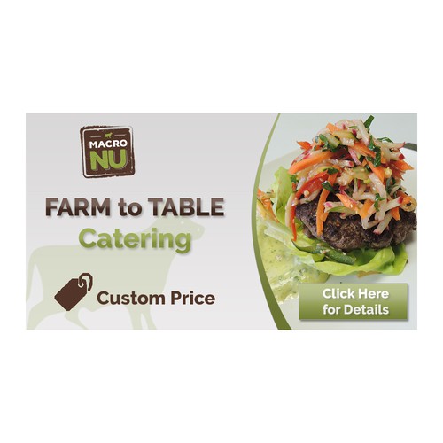 Farm to Table catering slider banner for Shopify store