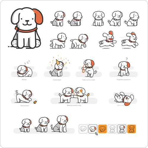 Lovable Dog Mascot for PitPat App.