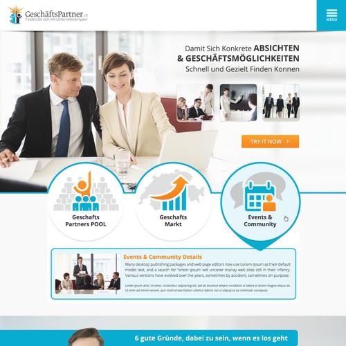 Top Landing page design for 'Geschäftspartner'