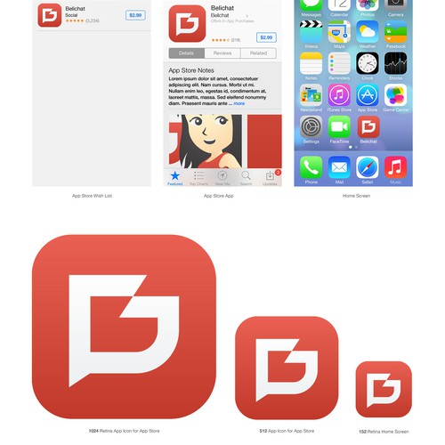 Belichat Mobile Apps Icon Design