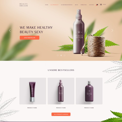 Website for a Cosmetic Company