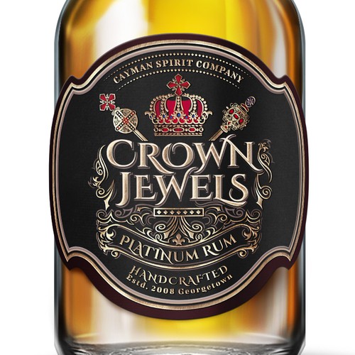 Platinum Rum label for Royalty