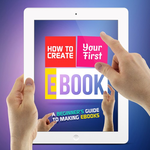 Create an eye catching cover for a book series on making ebooks