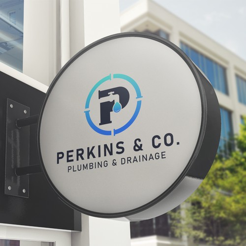 Perkins & Co Plumbing & Drainage Logo Design