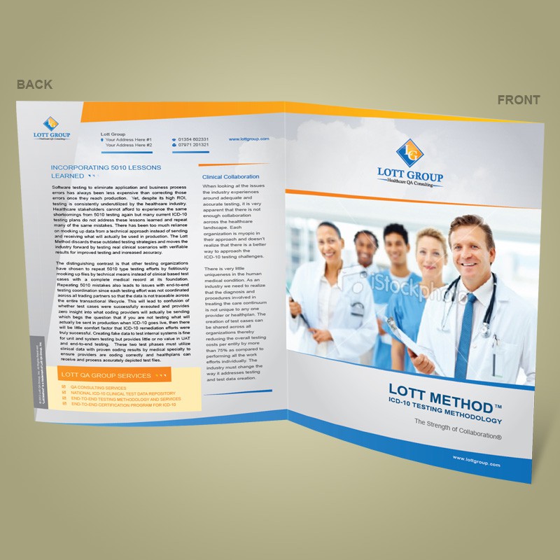 Help Lott QA Group with a new brochure design
