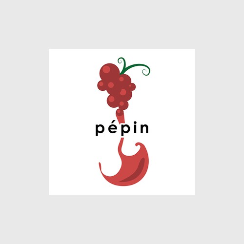 Logo design for Pépin wine.