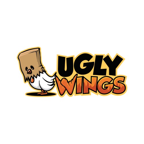 Bold logo design for chicken wing restaurant