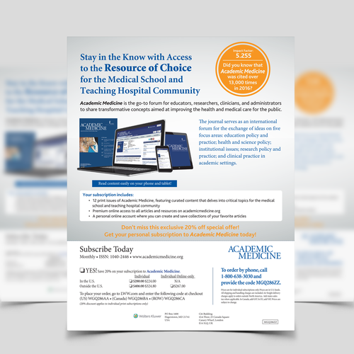 Academic Medicine Subscription Flyer