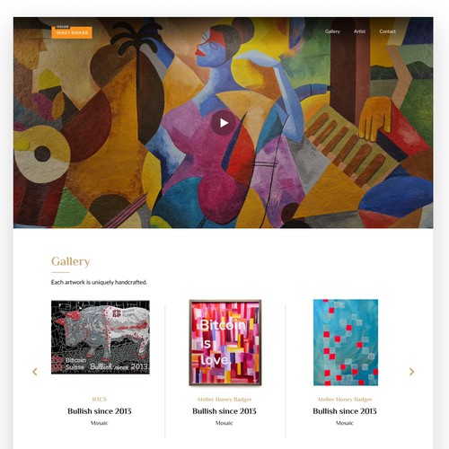 Redesign Art Portfolio Website