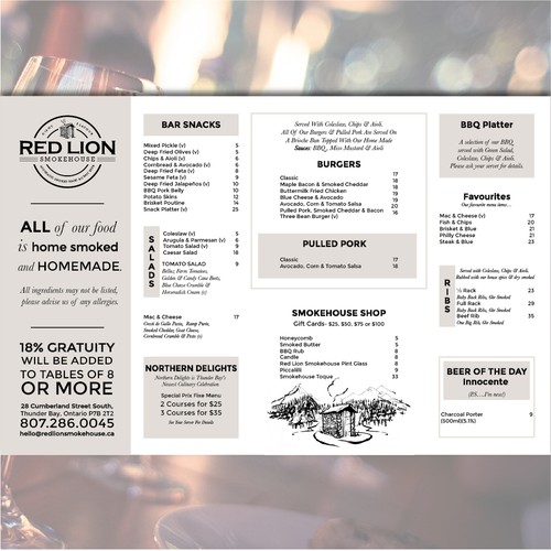 Modern Design for Casual Dining Menu 