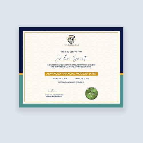 Professional Certificate Design