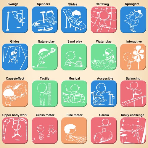 Play Value Icons for playground equipment 