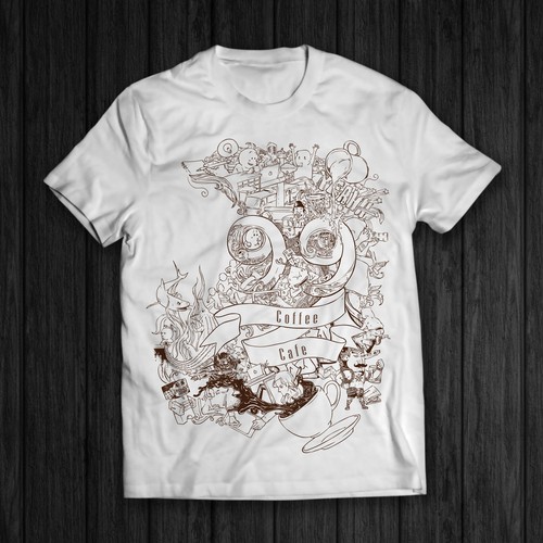 T shirt design for 99 coffee cafe