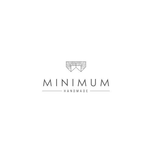 clean and modern logo for MINIMUM Handmade