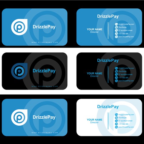 Create a logo & business card design for mobile wallet DrizzlePay